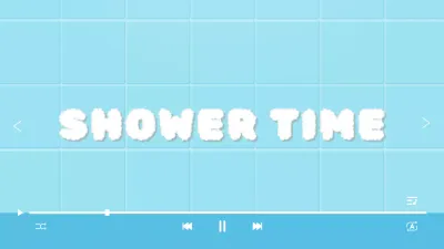 blue minimal playlist layout