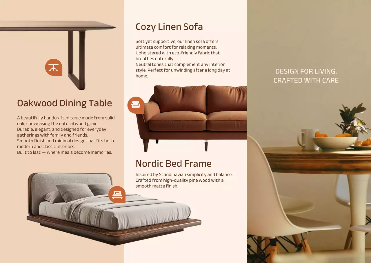 베이지 모던 가구 광고