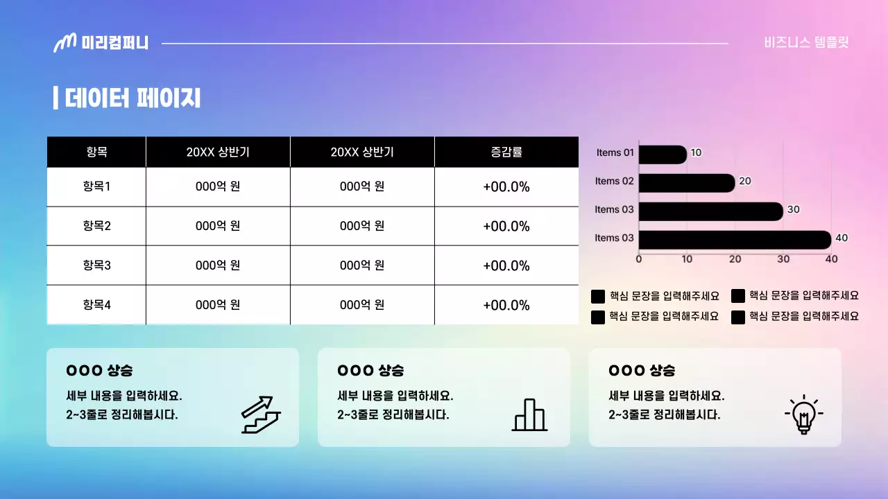 파랑 모던 비즈니스 발표