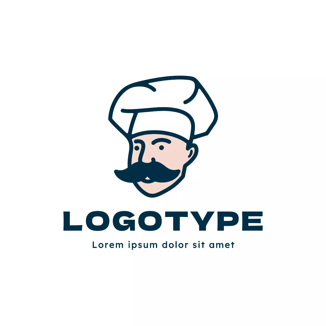 Navy Minimal Chef for Brand Identity