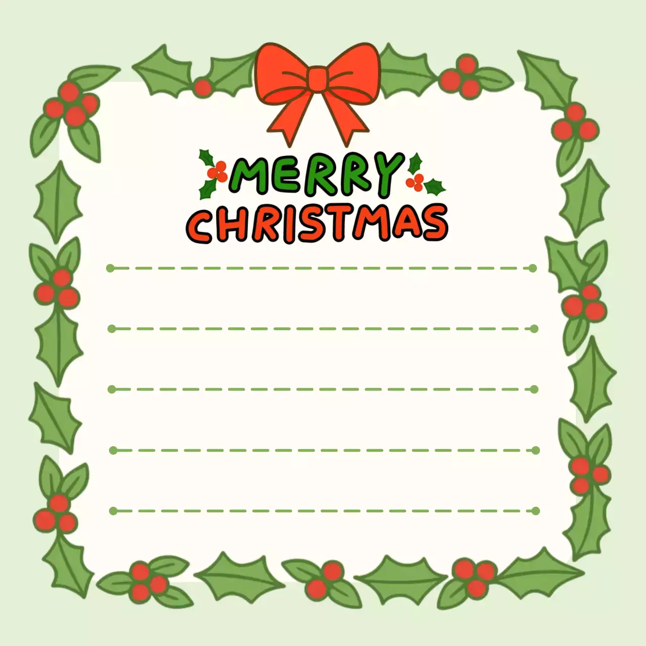 연두 아기자기한 크리스마스