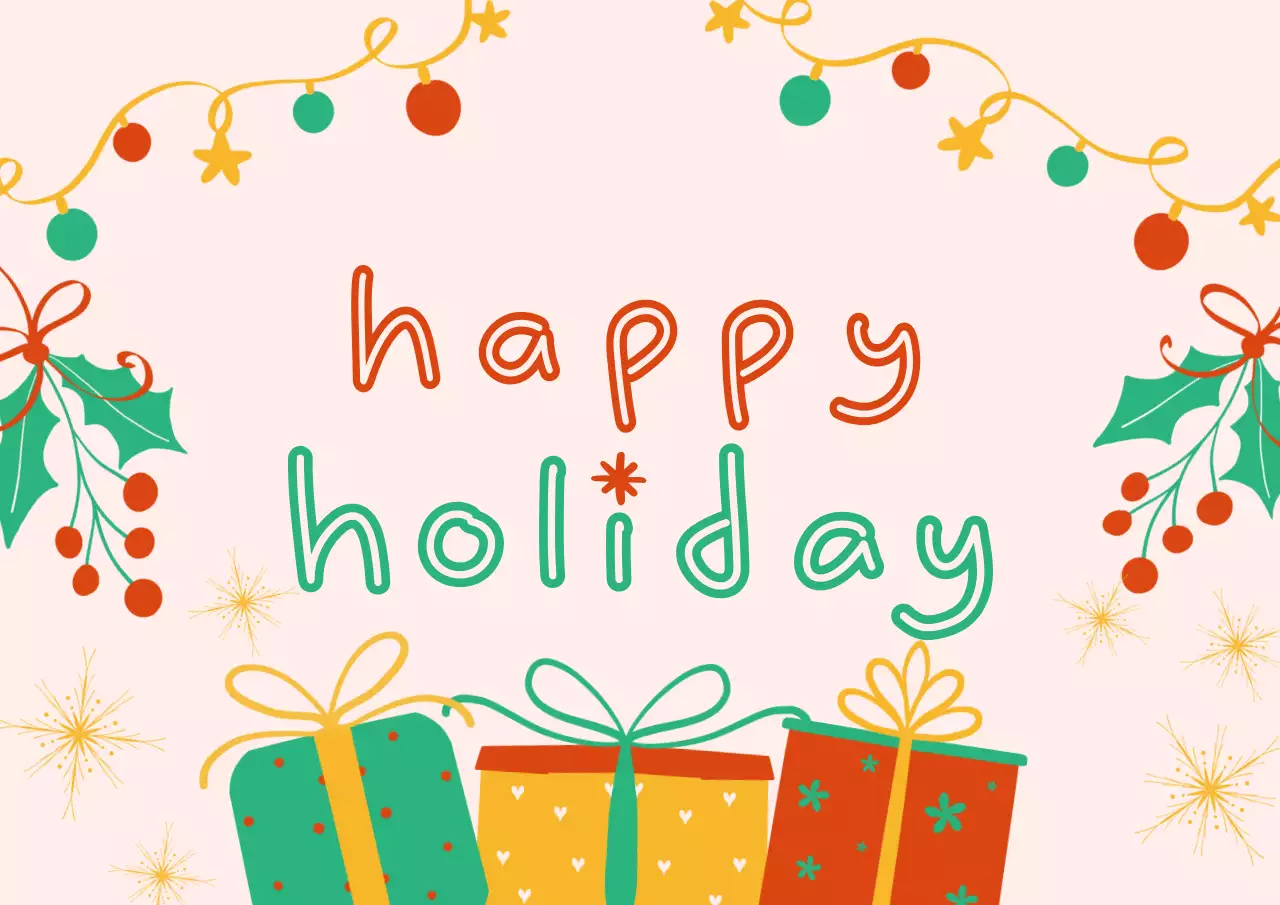 Colorful Festive Holiday Greeting