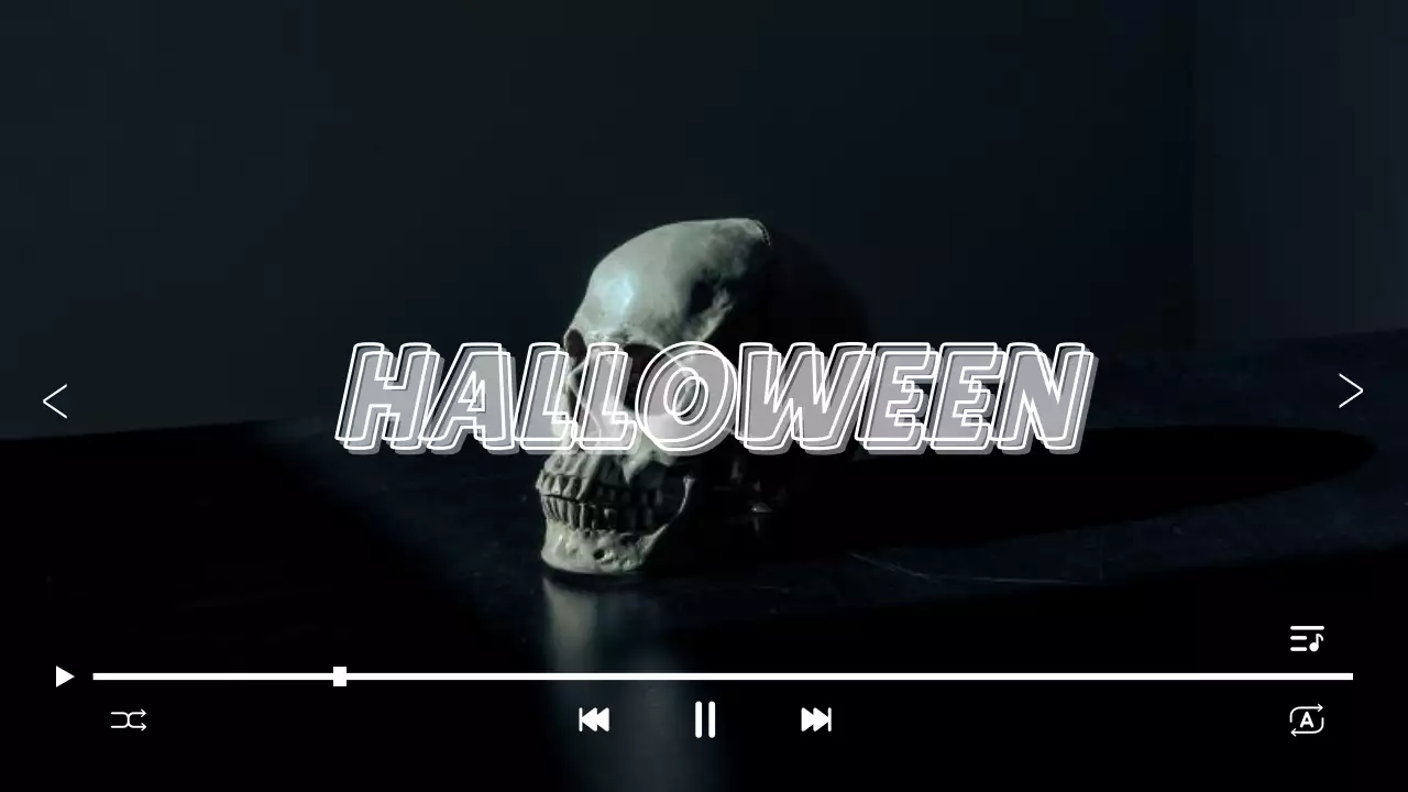 black gothic Halloween announcement