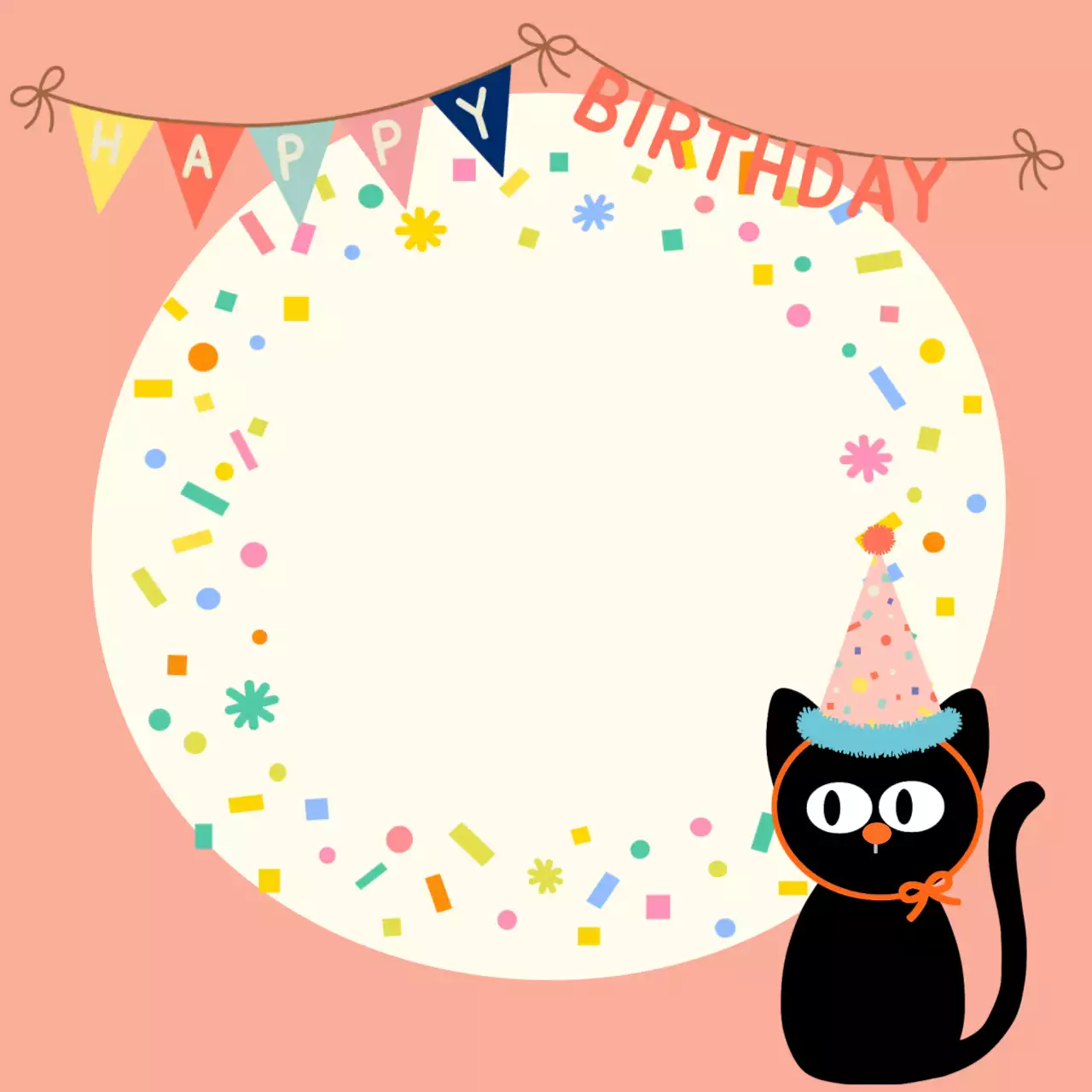 핑크 아기자기한 생일 축제