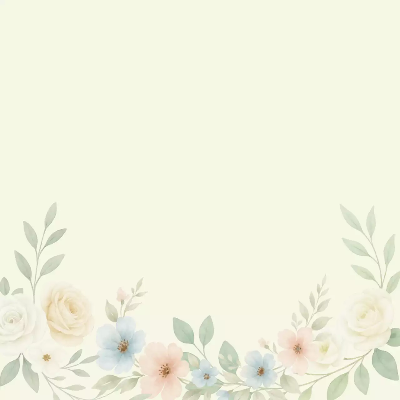 아이보리 심플 플로럴 노트