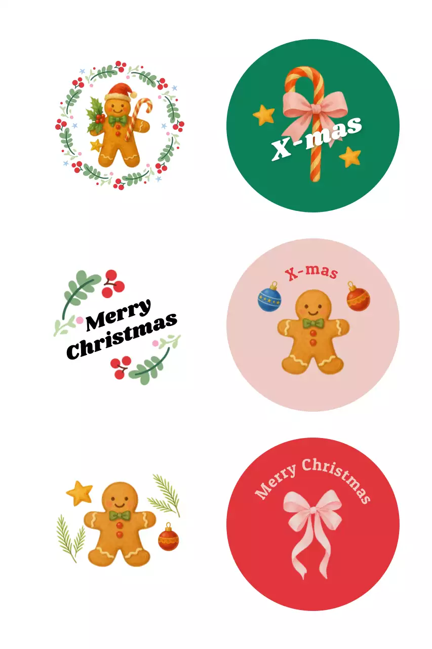 빨강 아기자기한 크리스마스 꾸미기