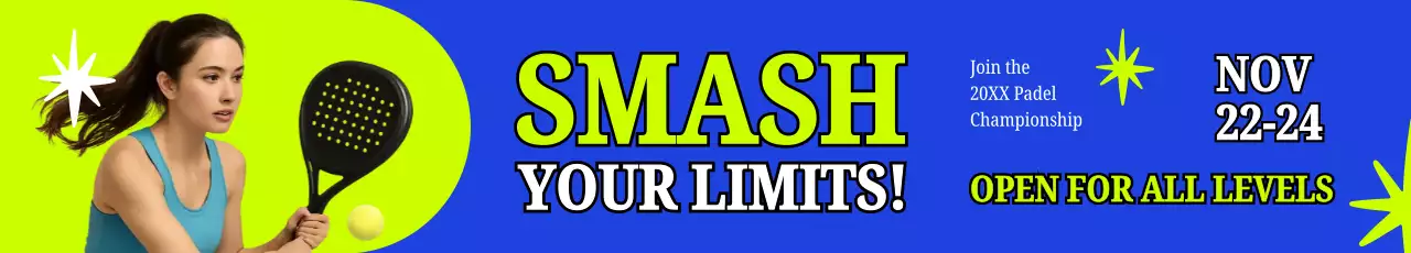 Promoção esportiva em negrito azul