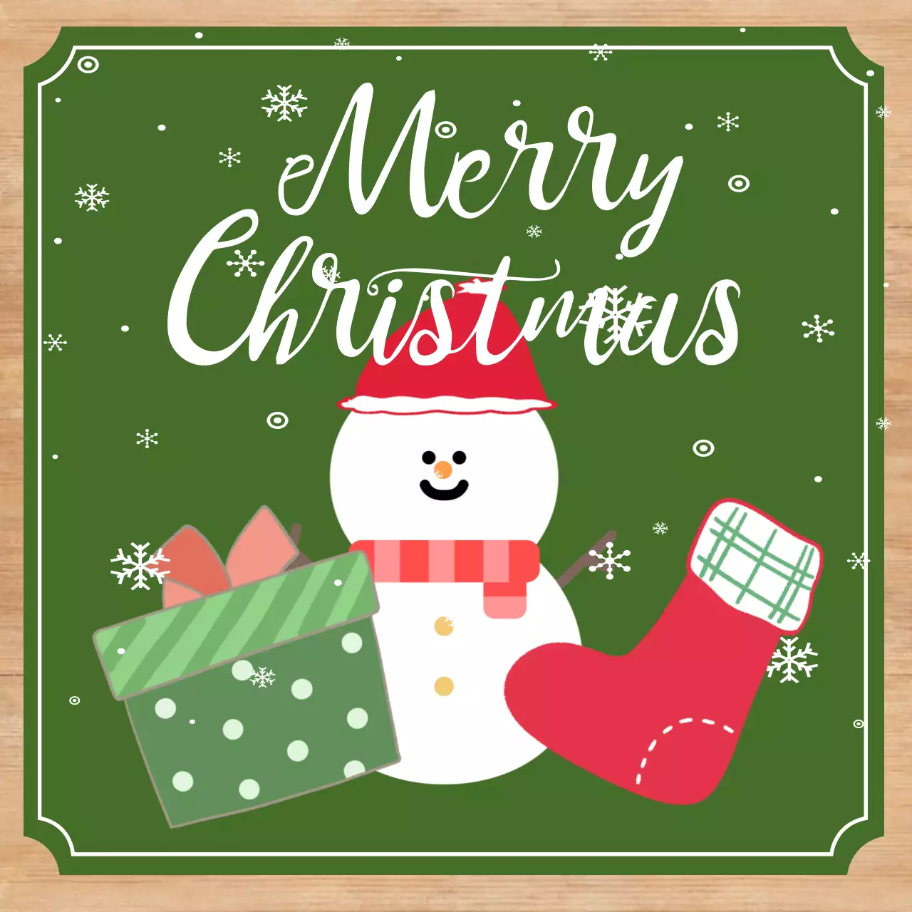 초록색의 귀여운 크리스마스 선물용