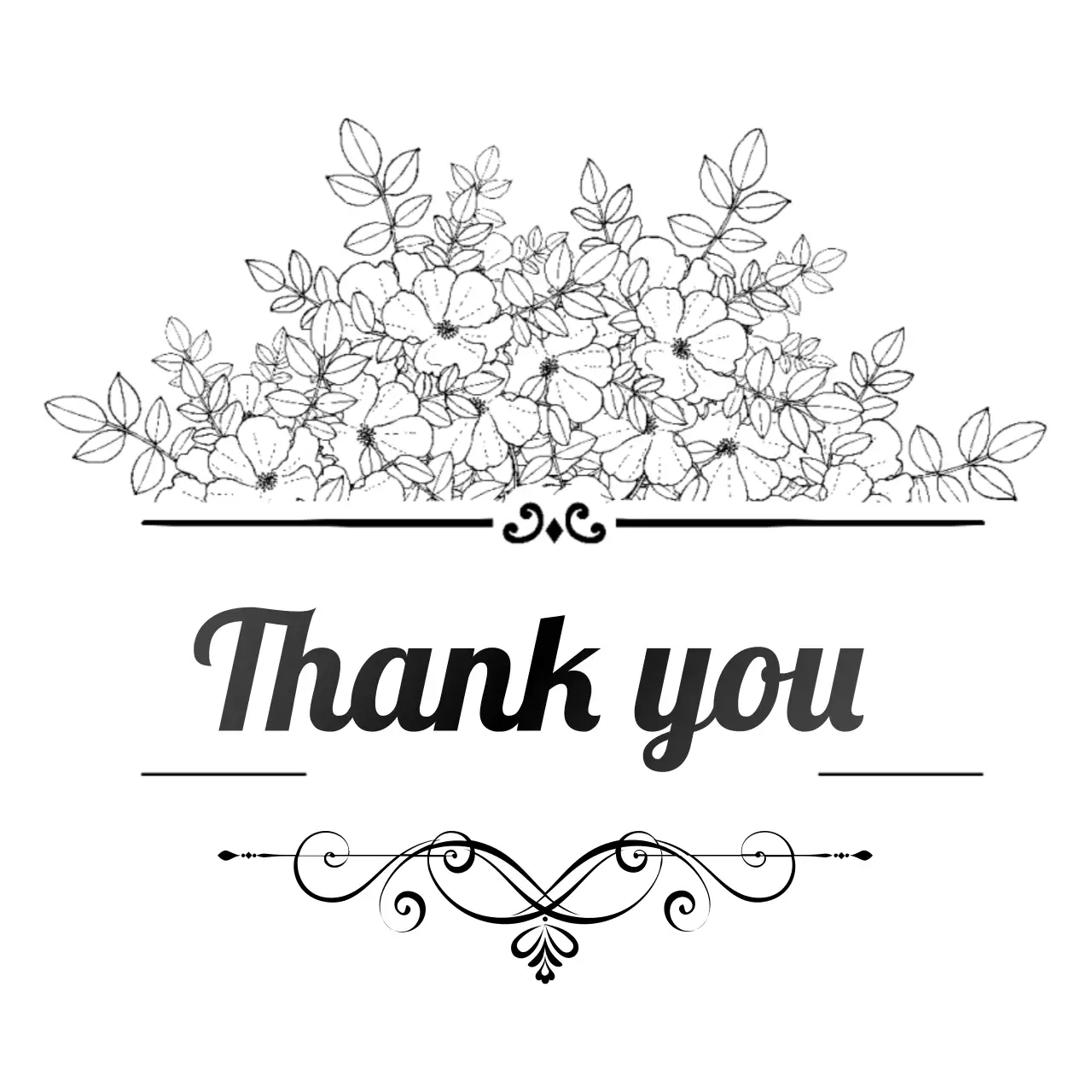 흑백 클래식 감사 편지