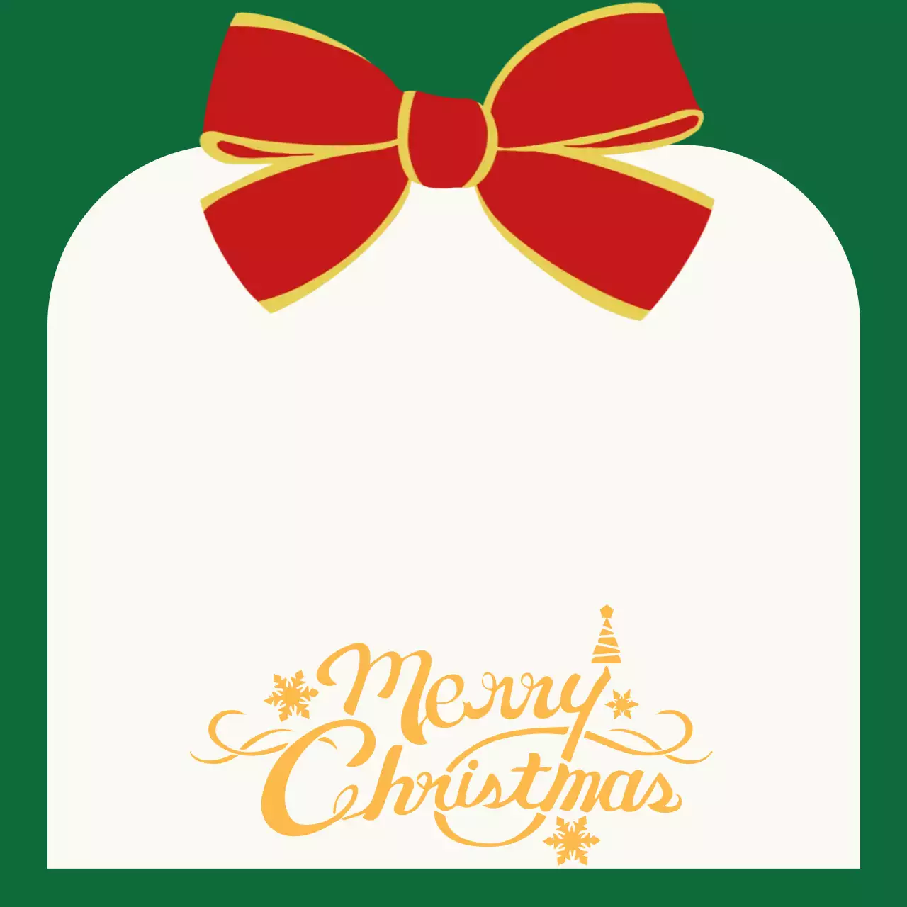 초록 빨간 리본 편지 프레임