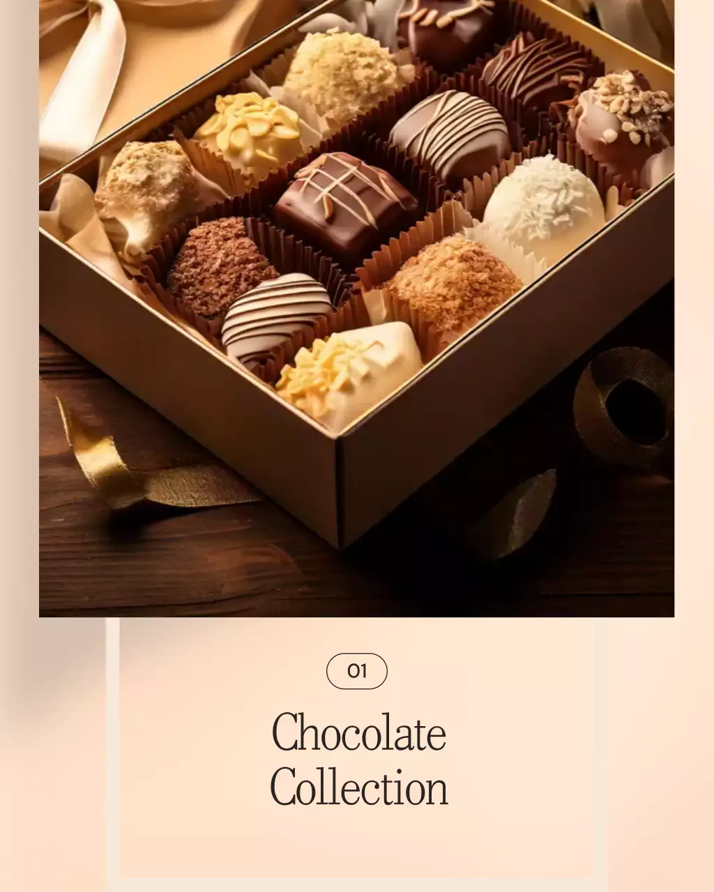 brown elegant chocolate menu