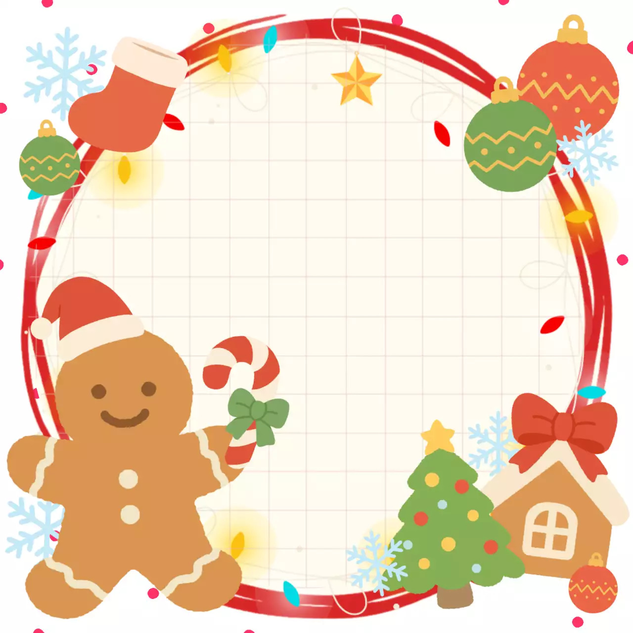 레드 화이트 크리스마스 카드