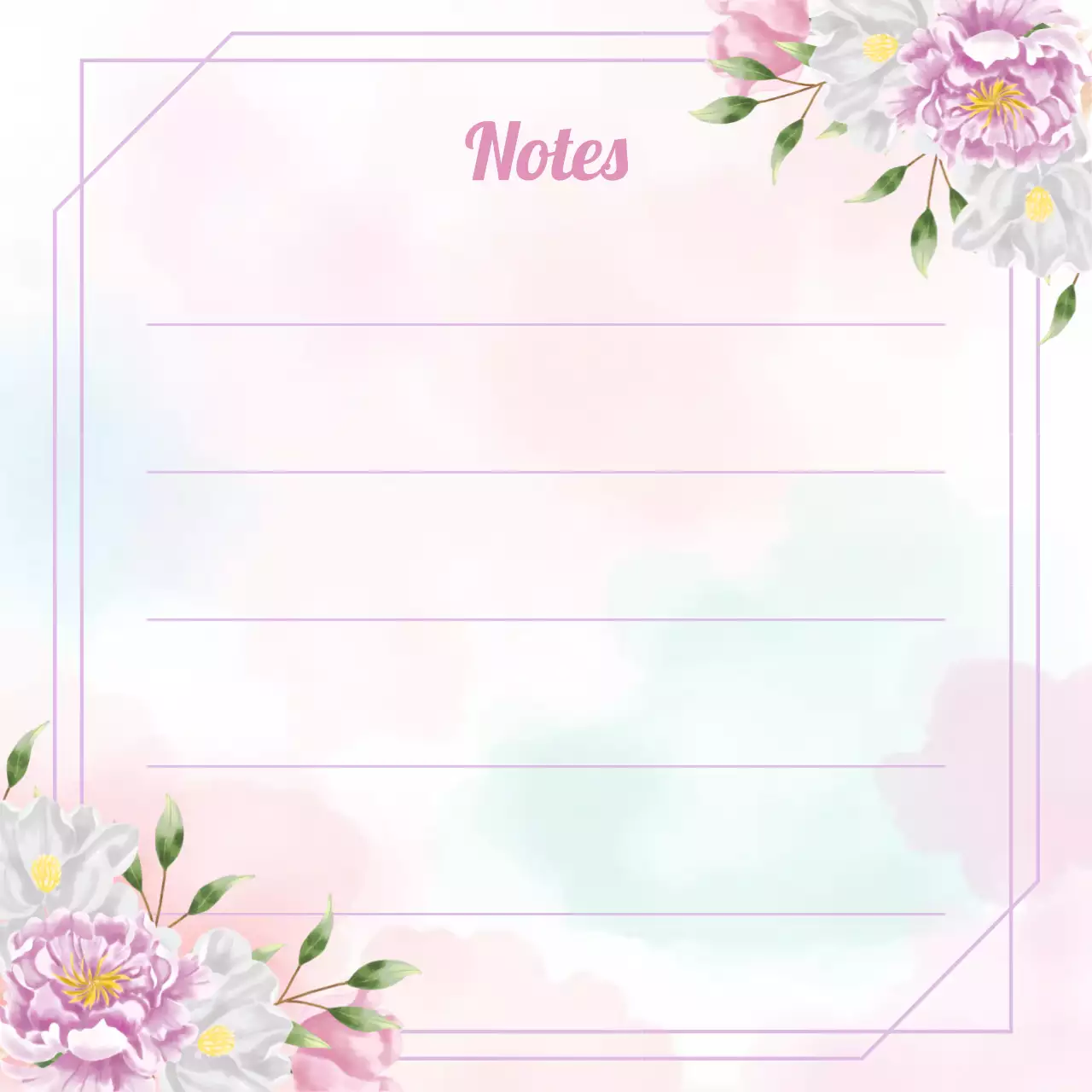 Perencana Catatan Bunga Merah Muda