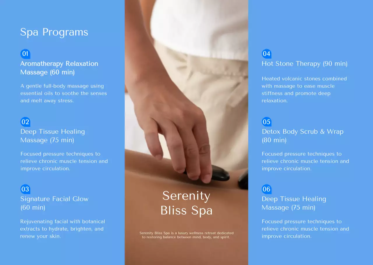 하늘색 모던 웰니스 홍보