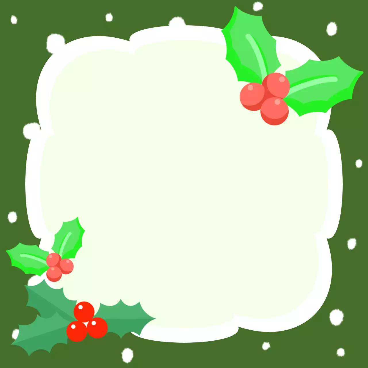 초록 심플 크리스마스 엽서