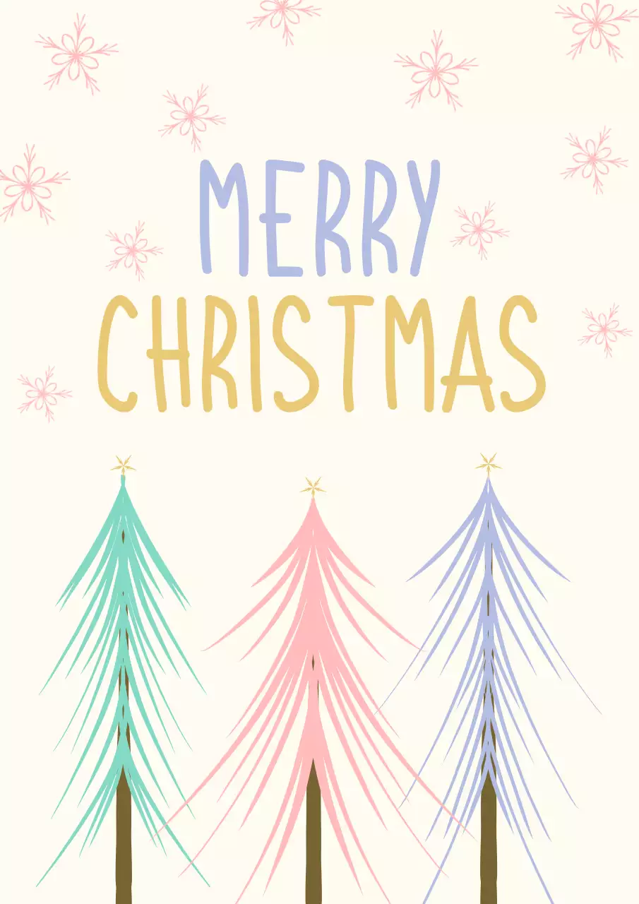 Pastel Minimal Christmas Greeting