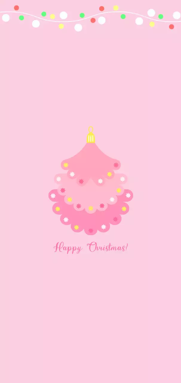 핑크 아기자기한 크리스마스 엽서