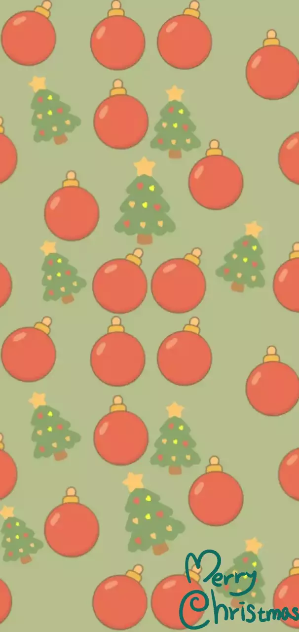 카키 아기자기한 크리스마스 포토프레임