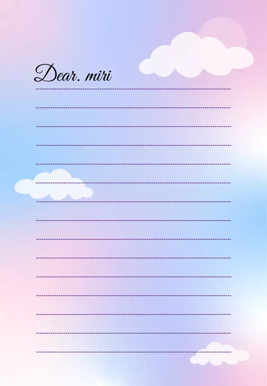 연보라 아기자기한 편지 문구