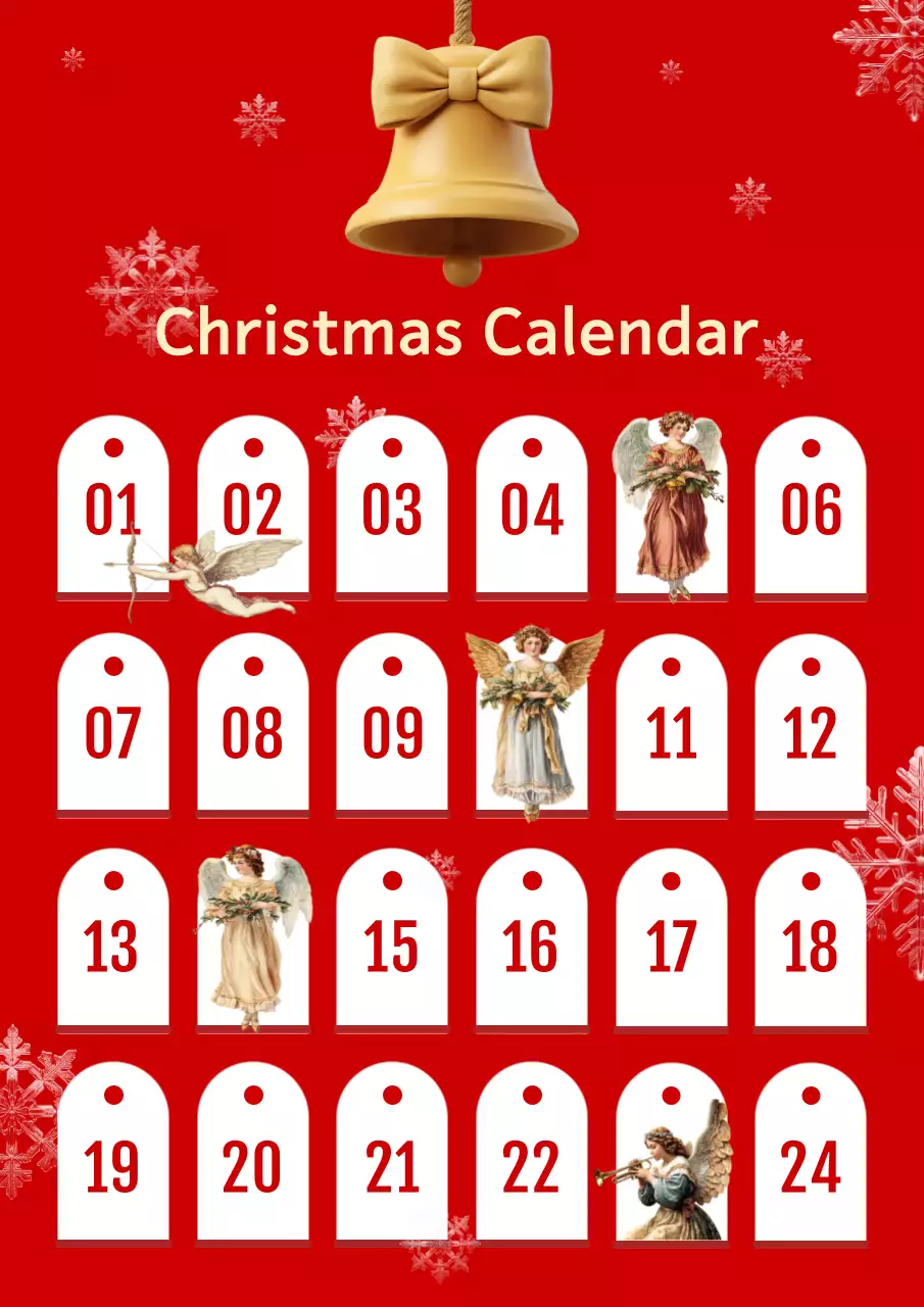 천사 크리스마스 캘린더