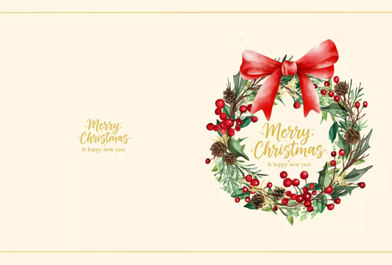아이보리색 심플한 크리스마스 메세지