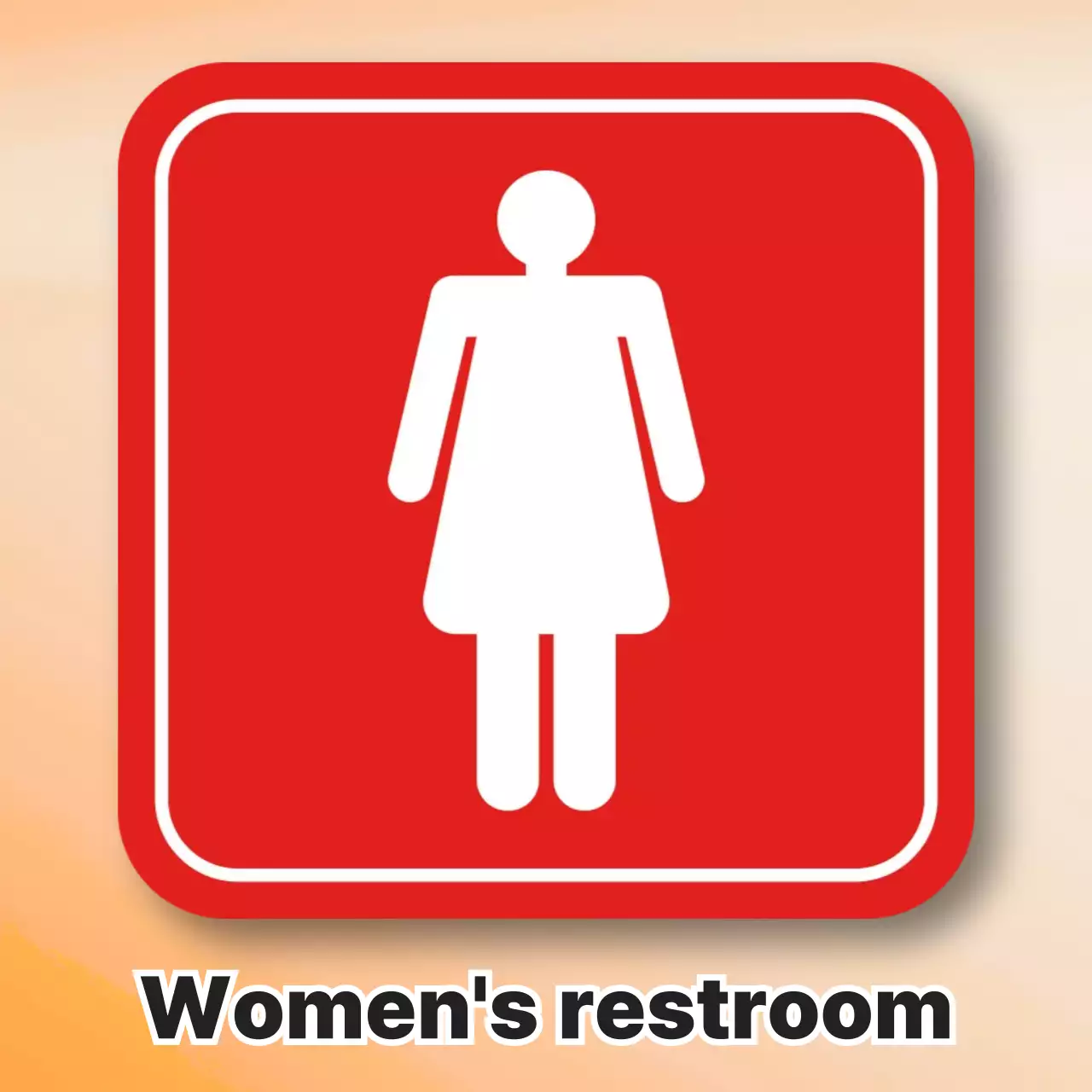 파랑 빨강 색상과 심플한 남여 심볼을 이용한 장소 구분 안내 화장실