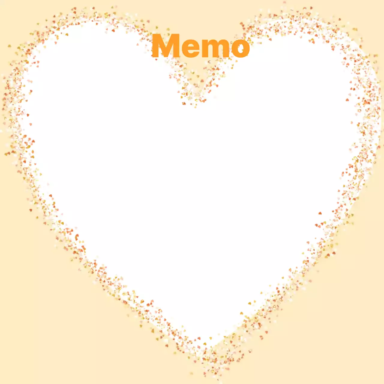 주황 아기자기한 메모지 문구