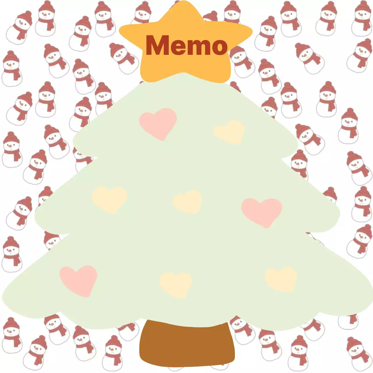 민트 아기자기한 크리스마스 메모지