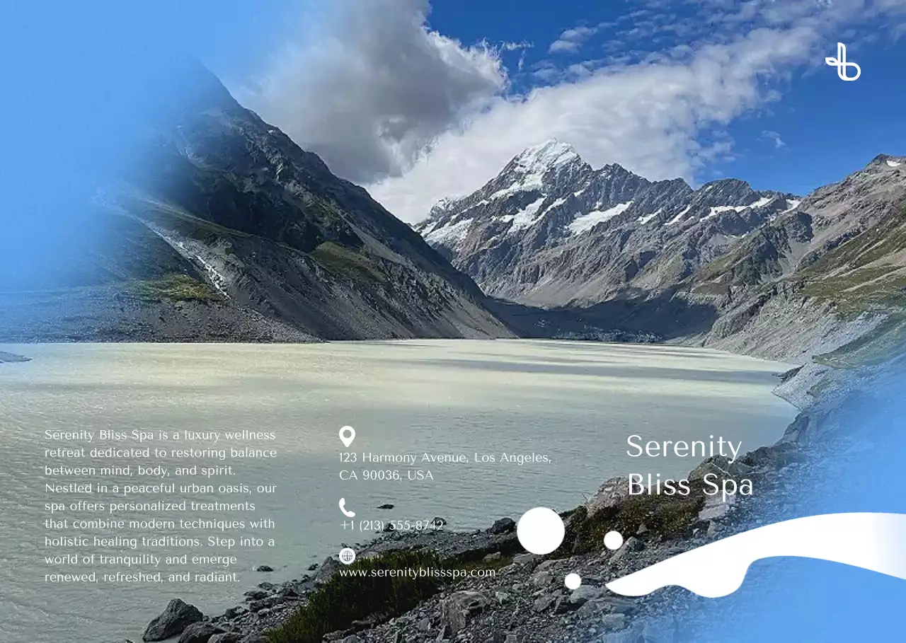 하늘색 모던 웰니스 홍보