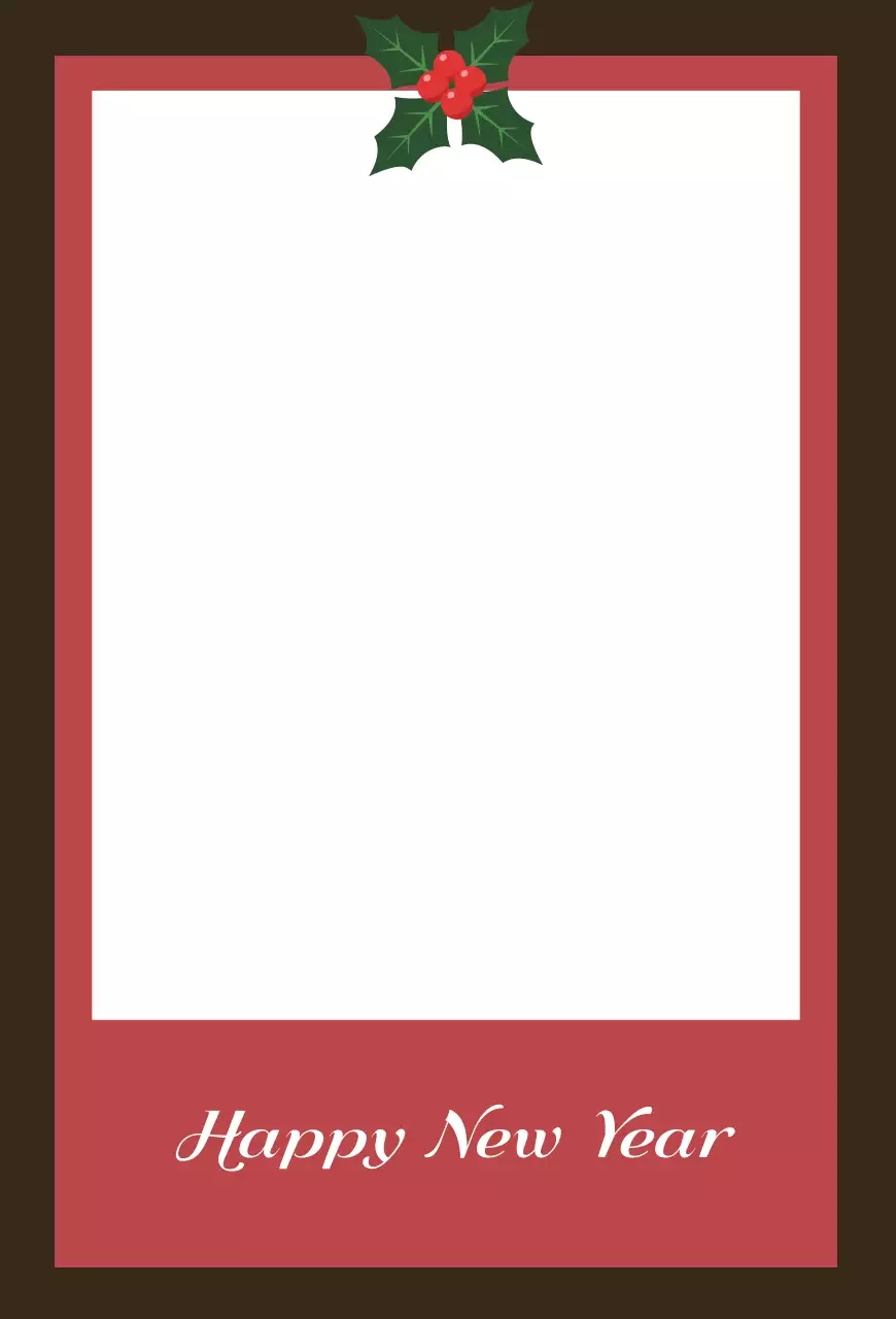 고동색의 귀여운 크리스마스 레터