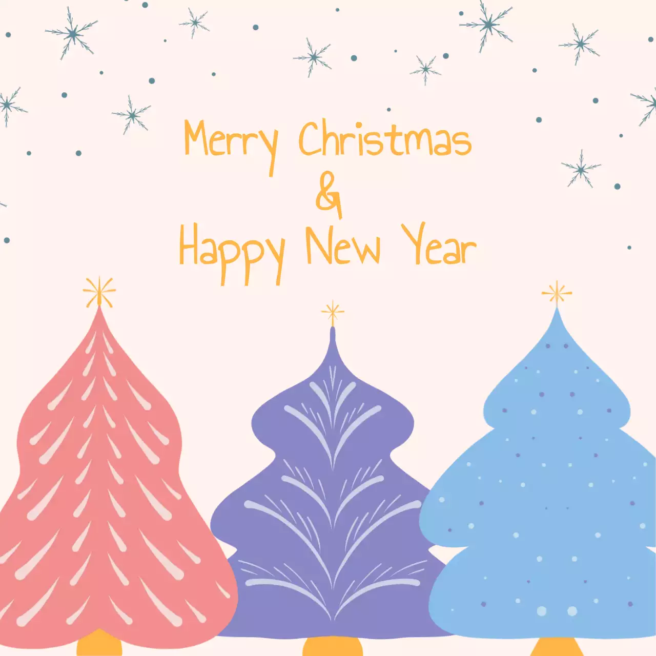 Playful Christmas Tree for Christmas Greeting