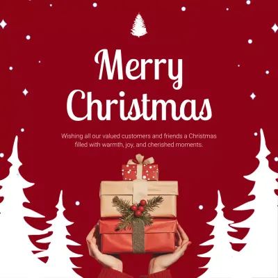 빨강 심플 크리스마스 행사