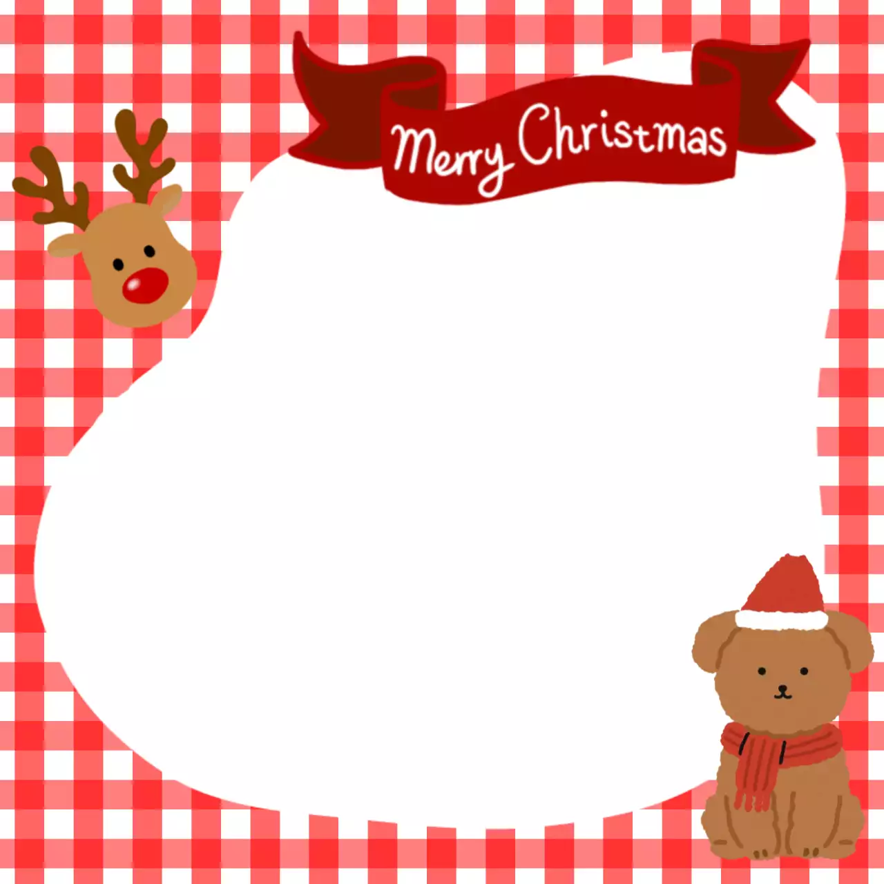 빨강 아기자기한 크리스마스 템플릿