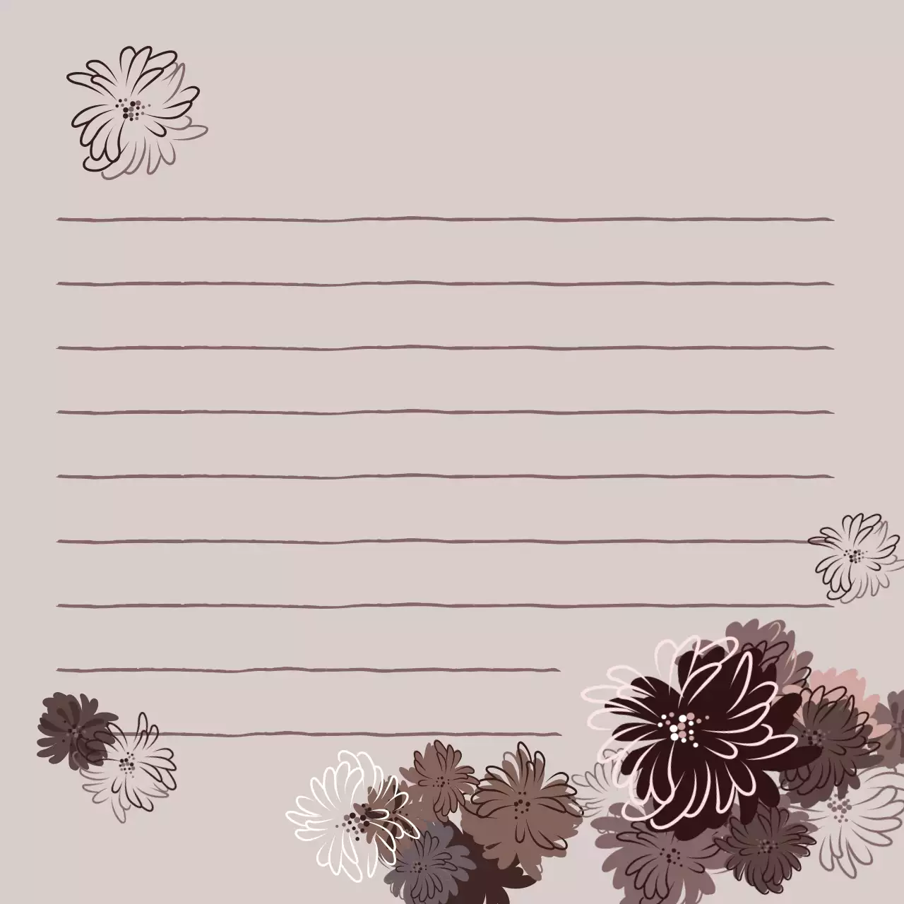 베이지 수묵 빈티지 노트