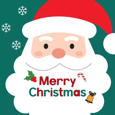 초록 아기자기한 크리스마스 카드