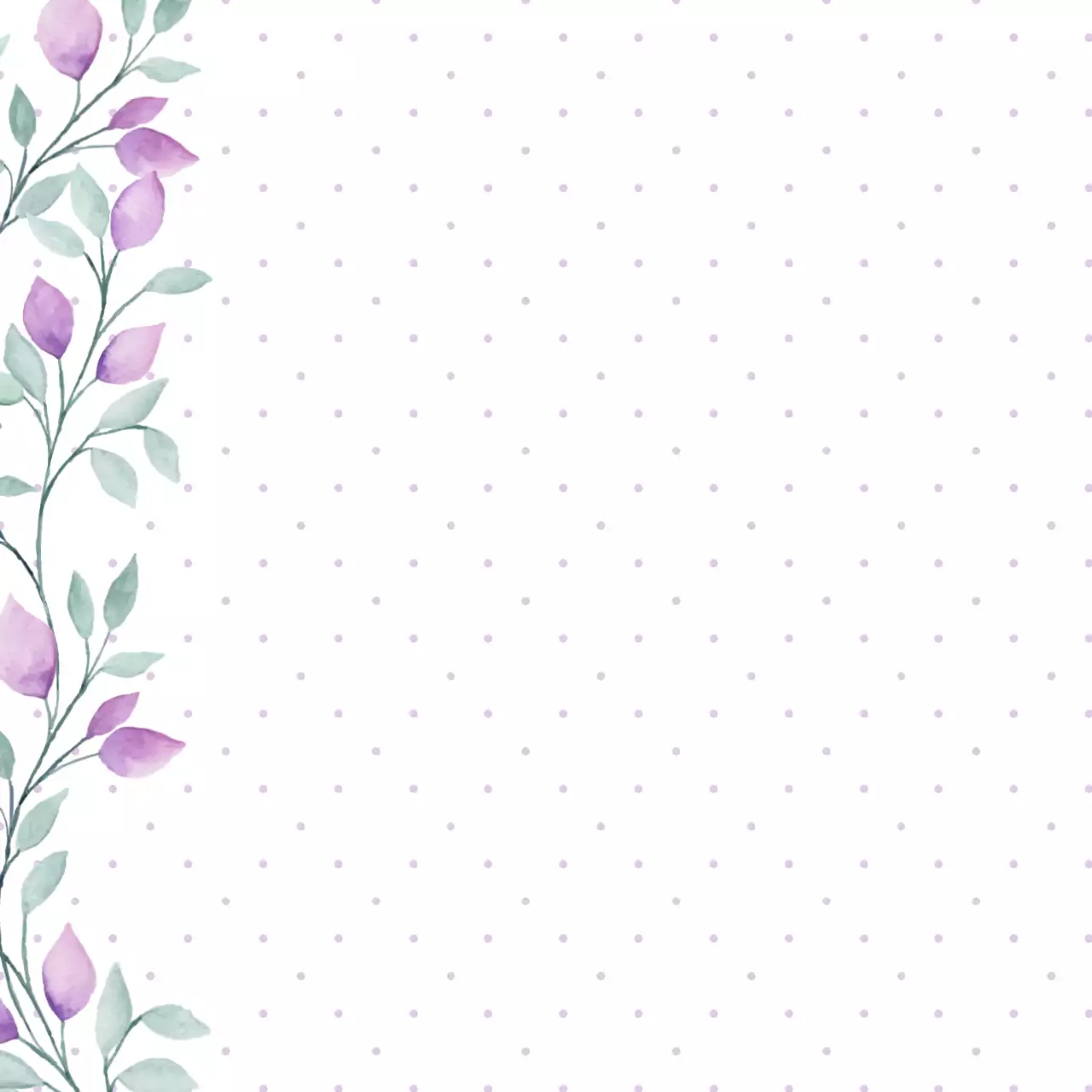 Desain alat tulis bunga cat air ungu