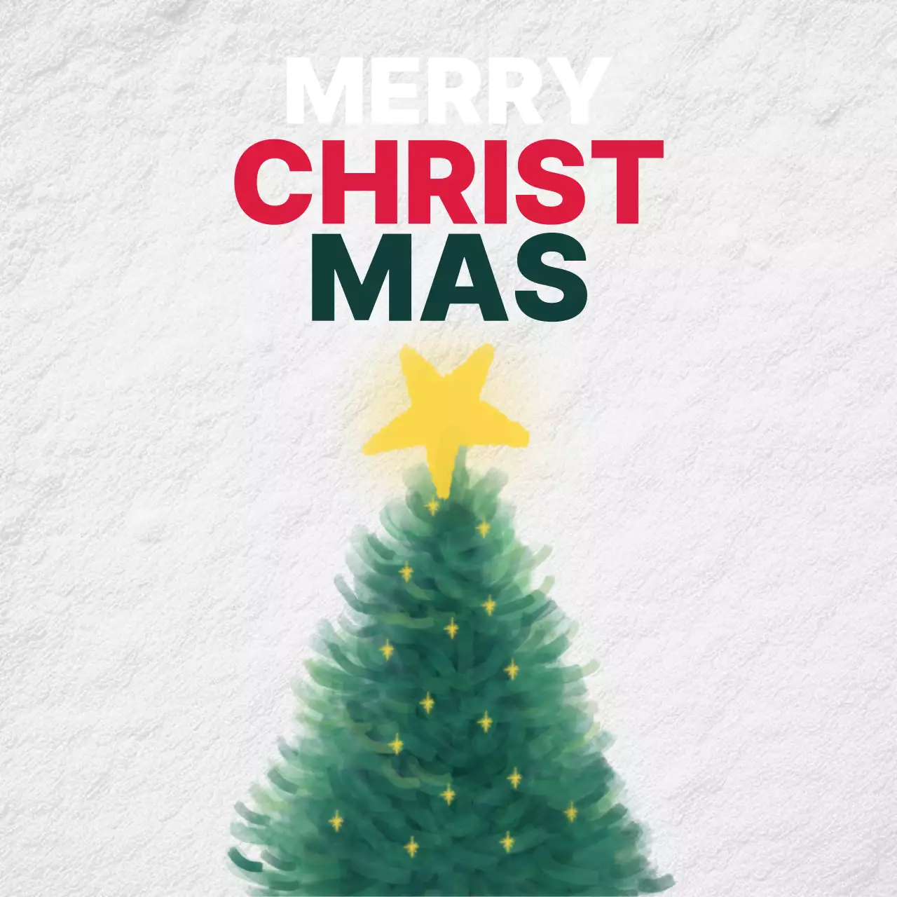 초록 심플 크리스마스 카드