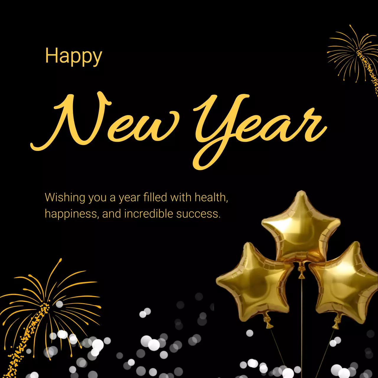 검정 고급 새해 축제