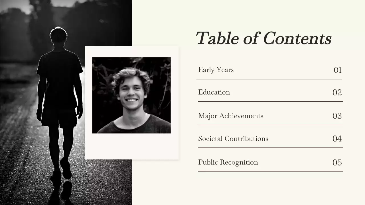 Brown Classic Biography Presentation