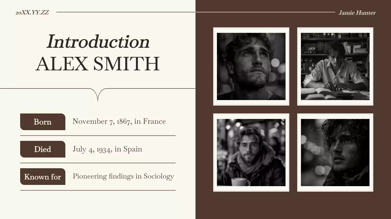 Brown Classic Biography Presentation