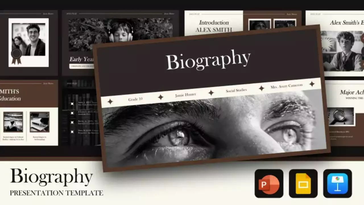 Brown Classic Biography Presentation