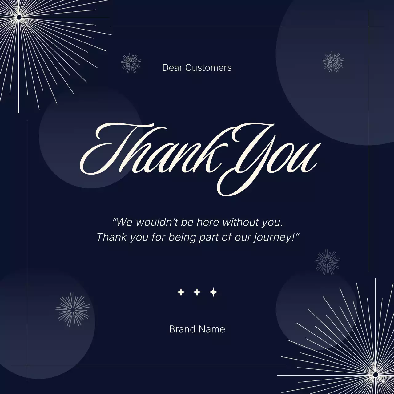 Blue and White Minimalist New Year Greeting Social Media Square