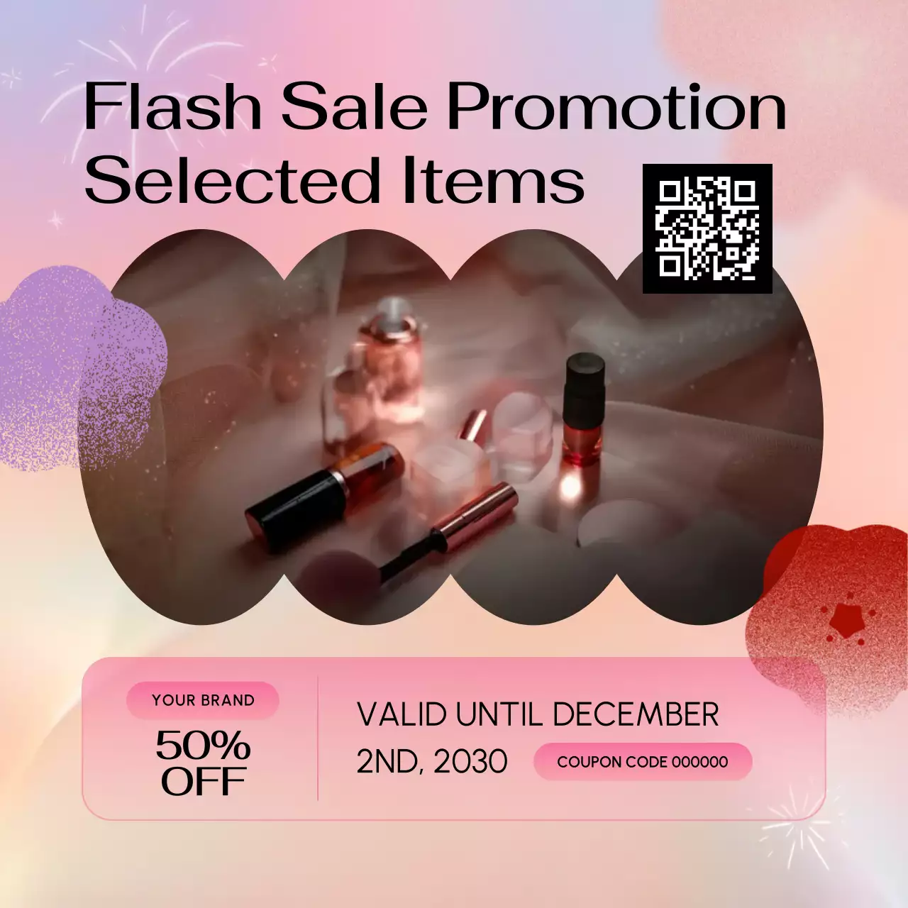 Pink Gredient Bundle Coupon Promo for New Year Social Media
