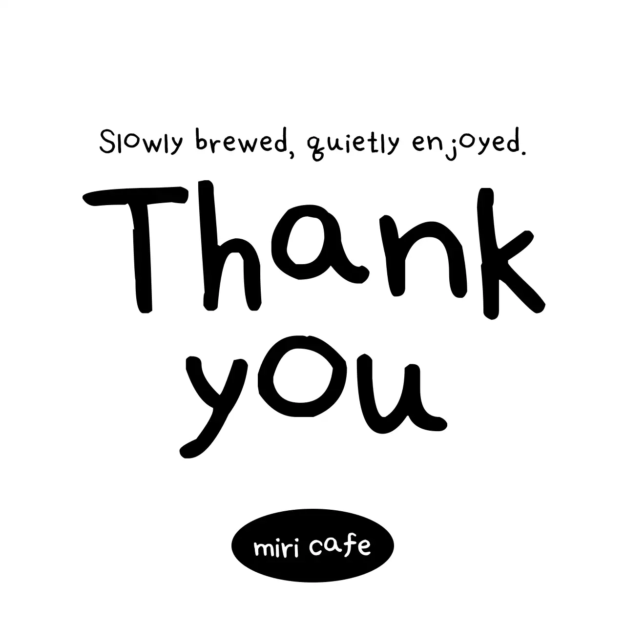 白 シンプル カフェ メッセージ サンキュー