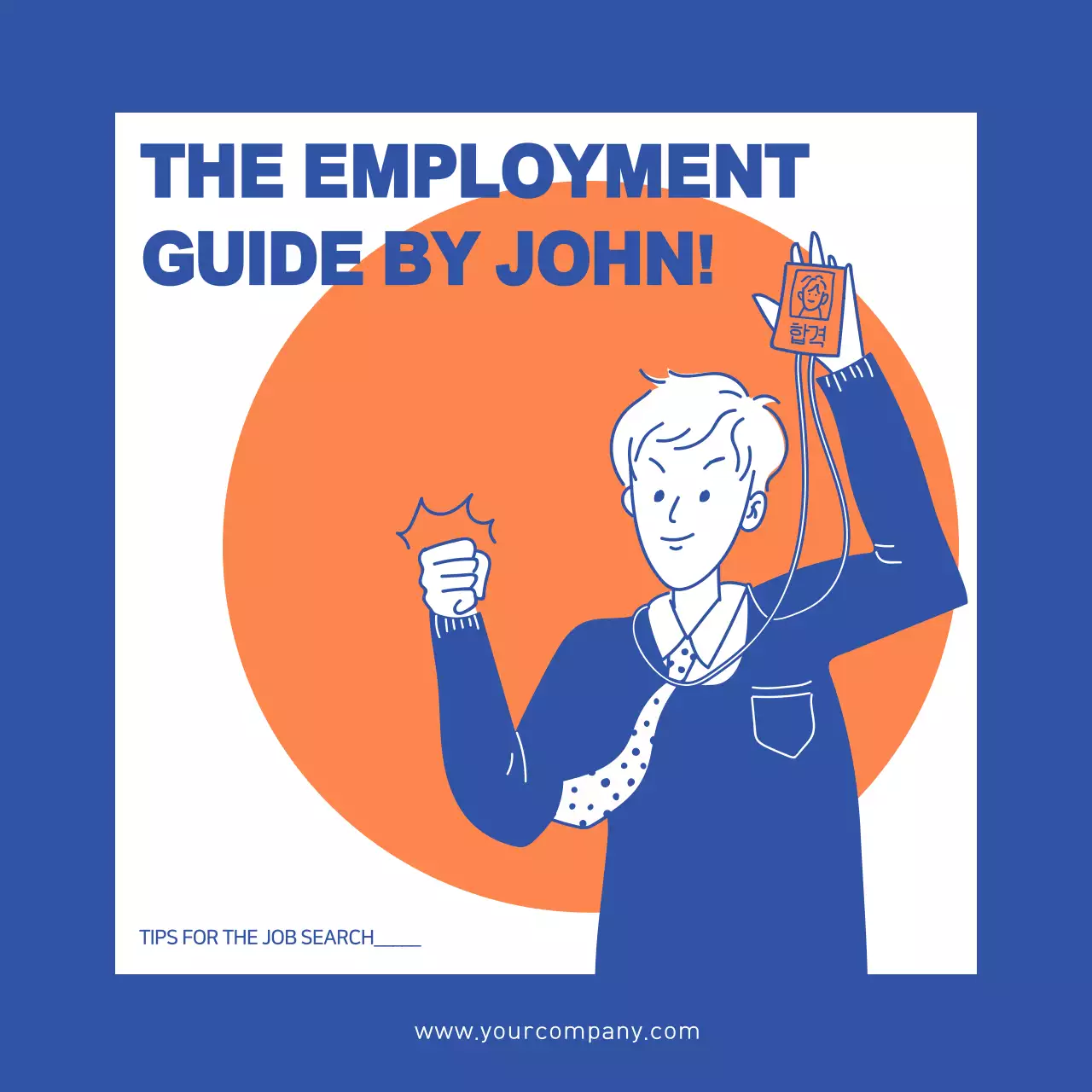 Blue Simple Employment Guide Instagram Carousel