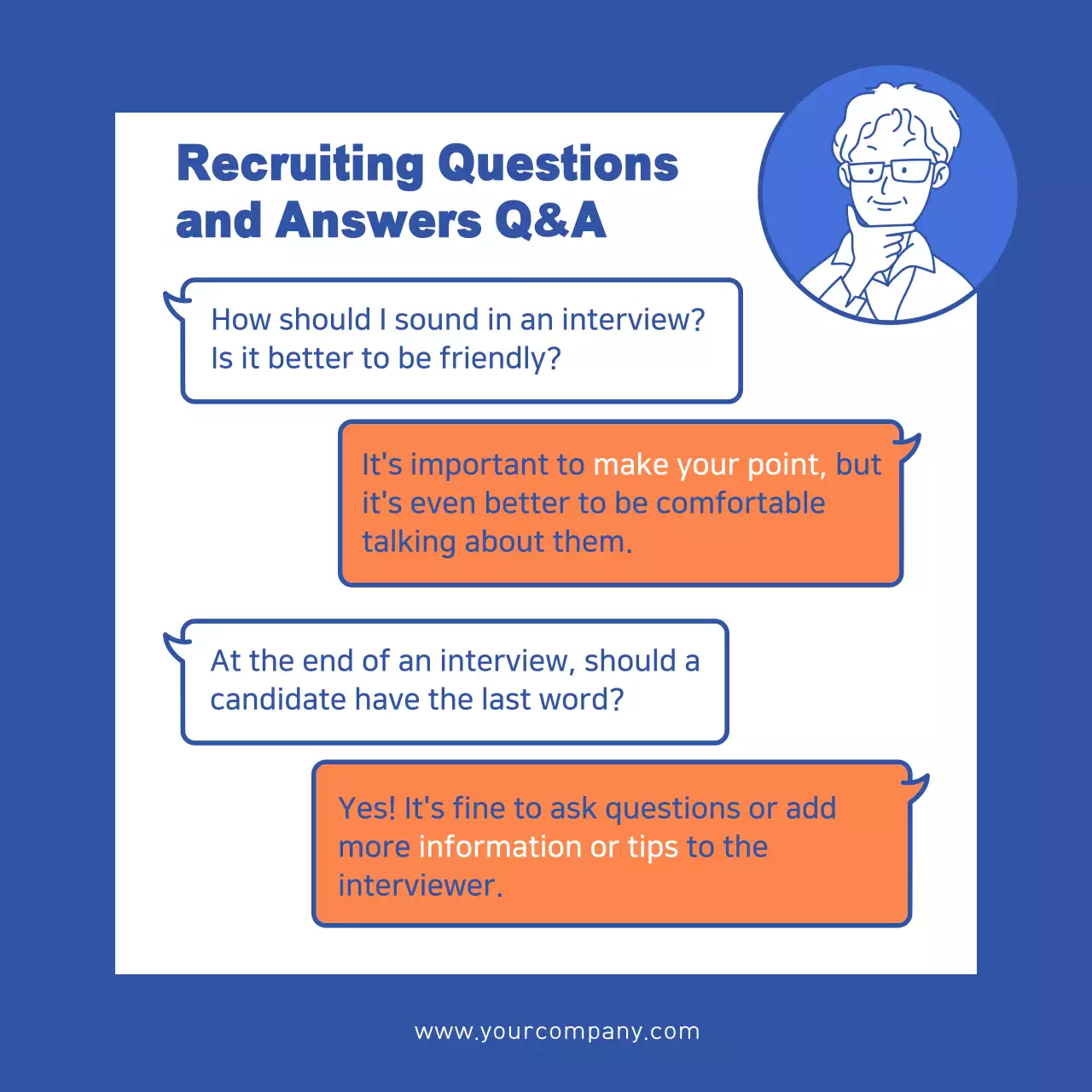 Blue Simple Employment Guide Instagram Carousel