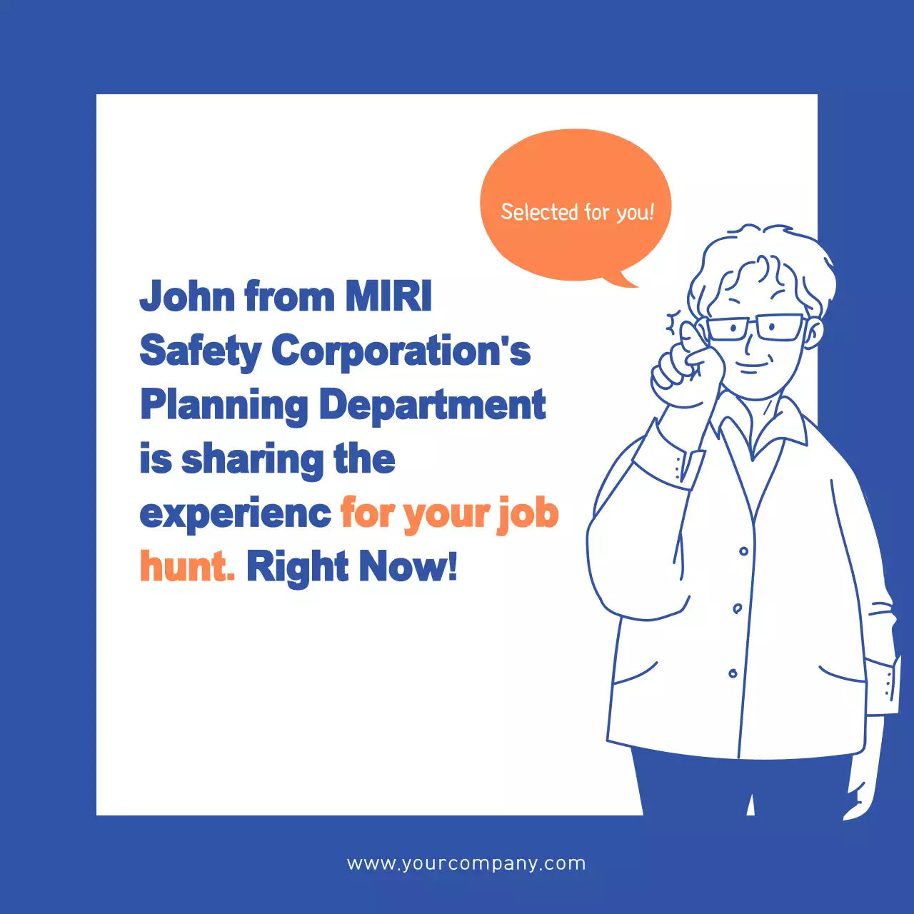 Blue Simple Employment Guide Instagram Carousel