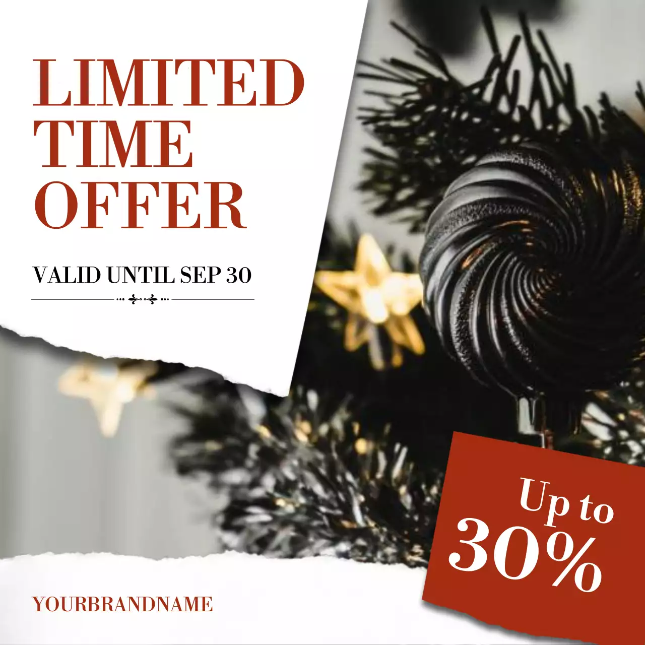 Brown Elegant Christmas Holiday Promotion Instagram Post