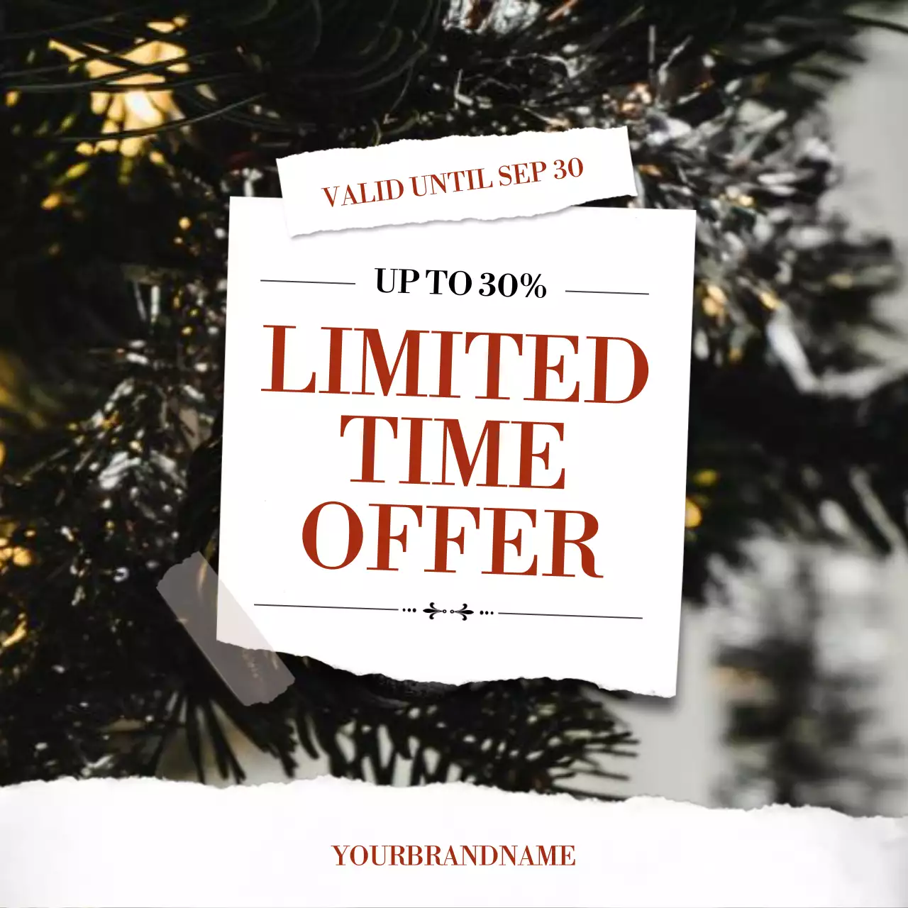 Brown Elegant Christmas Holiday Promotion Instagram Post