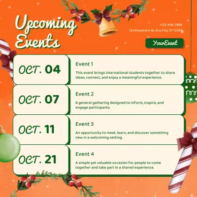 Orange Festive Event Announcement Instagram Post